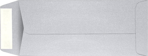 LUXPaper #10 Policy Business Envelopes | Peel & Press | 4 1/8" x 9 1/2" | Silver Metallic | 80lb. Text | 50 Qty...