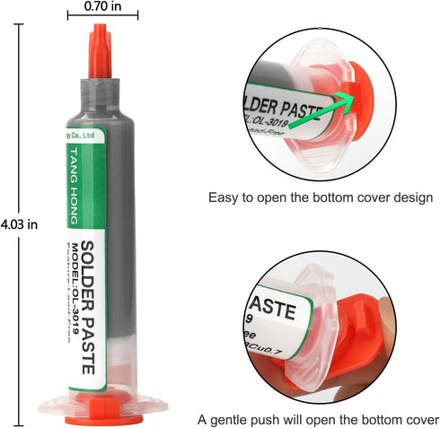 Sn99/Ag0.3/Cu0.7,217? No-Clean Solder Paste,(50g) Lead Free Solder Paste, Solder Paste for Electronics,Suitable for SMT/PCB/LED/BGA/CPU/Phone Repa...