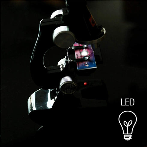 Science Kits for Kids Beginner Microscope with LED 100X 400X and 1200X-Include Sample Prepared Slides (1)...