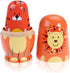 Matryoshka Doll Handmade Wooden Dolls Cartoon Animals Pattern Toy Gift...