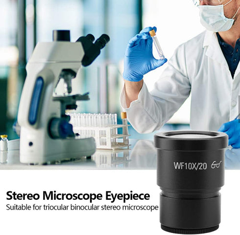 Microscope Lens 10X Telescope Accessories Eyepieces Wide Field Stereo Microscope Eyepieces Mounting Size 30mm...