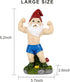 Funny Workout Garden Gnomes Statues 6.2 Inches Outdoor Muscular Fitness Naughty Gnomes Decorations for Yard, Lawn, Patio, Indoor Gnome Figurine fo...