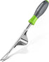 WORKPRO Weed Puller Tool, Metal Leverage Base and V-Shaped Forks for Easy Weed Removal & Deeper Root Digging, Heavy Duty Stainless Steel with Soft...