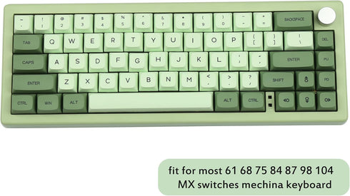 Happy Balls XDA Profile Keycaps Matcha PBT Dye Sub Custom Cherry MX Keycap Set US Layout Key Caps for 61 65 68 75 84 87 96 98 104 108 MX Switches ...