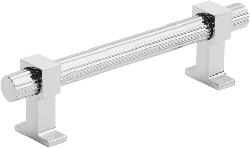 Amerock | Cabinet Pull | Polished Chrome | 3-3/4 inch (96 mm) Center to Center | Carrigan | 1 Pack | Drawer Pull | Drawer Handle | Cabinet Hardwar...