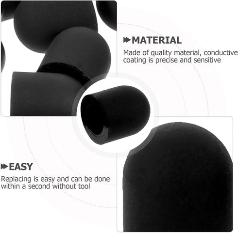 Hemobllo Stylus Replacement Tips - 75 Pcs Silicone Stylus Rubber Tips Stylus Pen Tips Soft Replacement Rubber Tips for Stylus Pens (Outer Diameter...