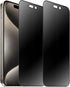 2 Pack 360 Degree Anti-glare Privacy Tempered Glass for iPhone 15 Pro Max Anti-Spy 4 Directions Matte Screen Protector Film 4 Sides Anti-Peeping 6...