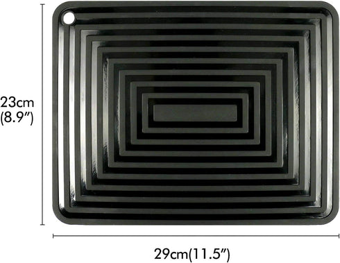 LogHog Large Silicone Trivet Mats for Hot Dishes/Pans, Heat Resistant Pot Holder, 9"x12" Non Slip Flexible Durable Pot Coaster Kitchen Table Mats ...