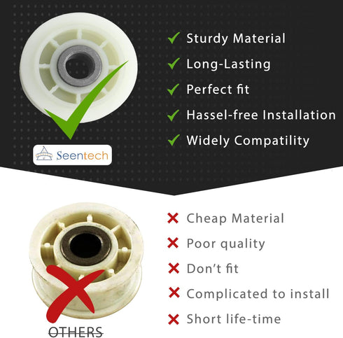 279640 Dryer Idler Pulley Replacement Part by Seentech - Exact Fit Whirlpool & Kenmore Dryer - Replaces: AP3094197, W10468057, 3388672, 697692