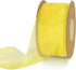 TONIFUL 1-1/2 Inch Light Yellow Organza Ribbon 25 Yards Sheer Chiffon Ribbons for Crafts Wedding Christmas Tree Decorations Valentine's Day Gift W...