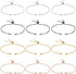 1 Box 12Pcs 4 Colors Slider Bracelet Chain Adjustable Slider Bracelets Bead Ends Chains with Rhinestone Brass Slider Bracelet findings for jewelry...