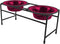 Platinum Pets Double Diner Feeder with Stainless Steel Cat Bowls, 6 oz, Raspberry...