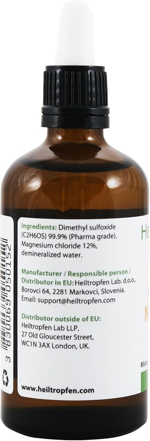 DMSO & Magnesium Oil Mixture by Dr. Hartmut Fischer (3.4 Oz), Pharmaceutical Grade Ingredients, High Purity, Low Odor, Heiltropfen®...