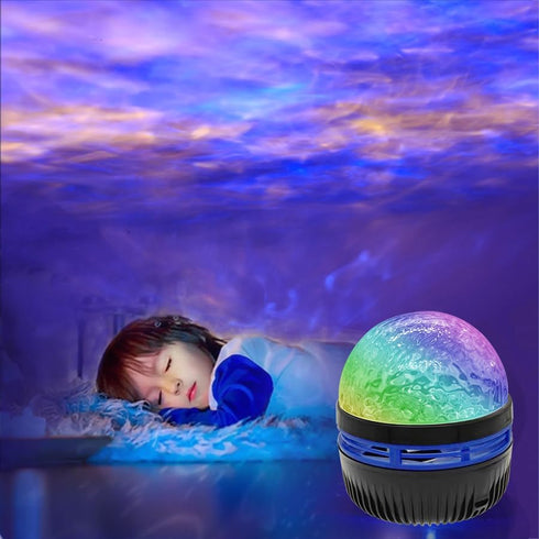 USB 2 in 1 Northern Lights and Ocean Wave Projector,Northern Galaxy Light with Remote Control, Water Ripple Aurora Lamp Bedroom Night Light Projec...