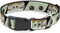 Star Wars Pet Collar, Dog Collar Plastic Buckle, Star Wars The Child Chibi Face Blocks Black, 9.5 to 13 Inches 1.0 Inch Wide...