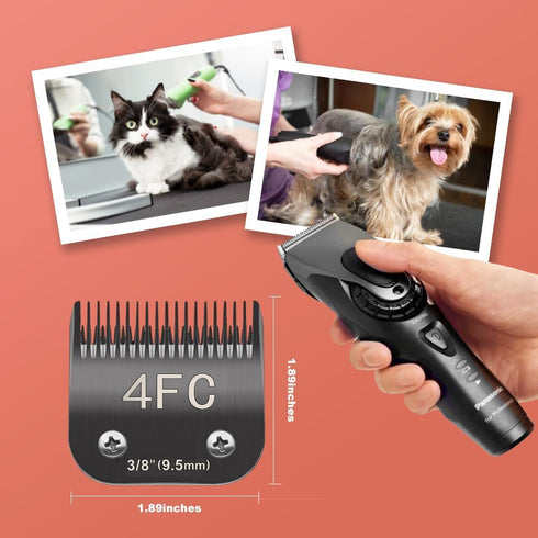 10# Pet Dog Grooming Detachable Blades, Compatible with Andis Size-10# Cut Length 1/16"(1.5mm), Most A5,KM Series Clippers,Made of Ceramic Blade (...