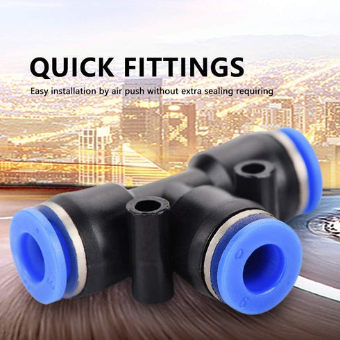 Pneumatic Quick Fittings, 6mm 0-0.9MPa 360 Degree Rotation Air Hose Push Connector Pneumatic Quick Connector for Pneumatic Tools for Air Piping fo...