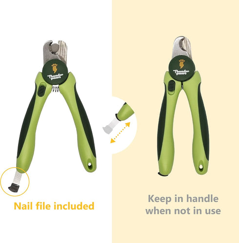 Professional-Grade Nail Clippers for Dogs Nail Trimmer for Dogs with Safety Guard and Nail File - Nail Clippers for Large Dogs - Dog Nail Clipper&...