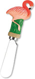 Supreme Housewares Flamingo Cheese Spreaders, Hand-Painted Resin Handles with Stainless Steel Blades for Spreading Cream Cheese, Butter, Jam, or s...
