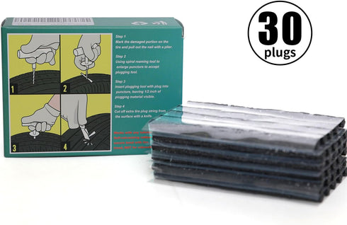 Tire Plugs Heavy Duty (4", 30pcs).Tire Repair Strings for Puncture Repair are Suitable for Tubeless Tires Car, Light Truck, Motorcycle, ATV, UTV. ...
