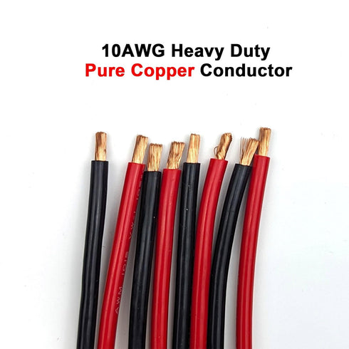 4PCs 10 AWG SAE Connector to Bare Wire Pigtail Pure Copper Cable with Dust Caps and 2PCs RP Adapters for Quick Connect Motorcyclist Solar Panel Ba...