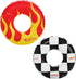 Hot Wheels & FUNBOY Reversible Checkered Flame Tube Float for Kids - 34" 2-Sided Print, Single Float...