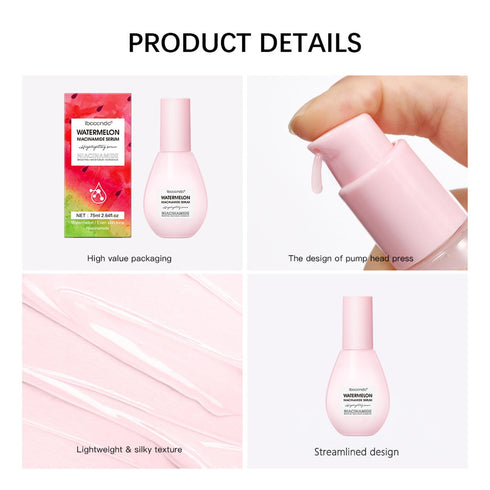 Mysense Watermelon Niacinamide Serum for Skin Care,Facial Serum For Brightening,Glowing Skin,Improving Skin Smoothness,Lightweight Priming Liquid ...