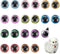 PH PandaHall 100pcs Glitter Safety Eyes, 10mm Round Eyes Amigurumi Craft Eye with 100pcs Washers for Teddy Bear Bunny Cat Puppet Plush Stuffed Ani...