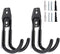 JUXYES Pack of 2 Wall Mounted Garden Hose Holder, Heavy Duty Water Hose Storage Organizer Pipe Reel Holder Hanger, Car Hose and Cord Hanger Bracke...