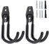 JUXYES Pack of 2 Wall Mounted Garden Hose Holder, Heavy Duty Water Hose Storage Organizer Pipe Reel Holder Hanger, Car Hose and Cord Hanger Bracke...