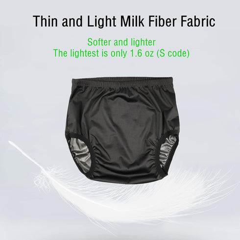 AQX Adult Cloth Diaper Cover for Incontinence, Active Waterproof Leakproof Latex Pants, Noiseless Reusable Washable Pull Up Plastic Pants (No Cott...