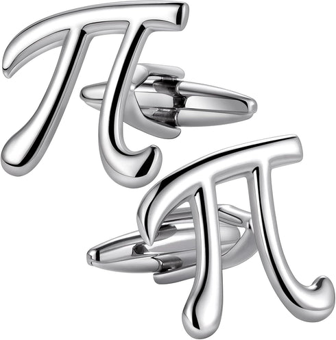 HAWSON Personalized Math Symbol ? Cufflinks Best Gift for Man Silver....