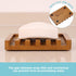 Soap Dish with Slanted Waterfall Design by HTB, Bar Soap Holder Teak Wood, Soap Saver for Shower, Bathroom, Sink, Kitchen and Countertop...