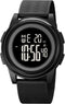 Ultra-Thin Minimalist Sports Waterproof Digital Watches Men with Wide-Angle Display Rubber Strap Wrist Watch for Men Black...