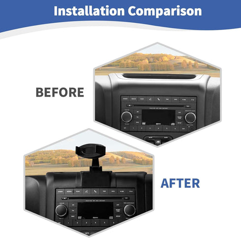 RT-TCZ for Wrangler JK Dashboard Phone Holder Mount for Jeep Wrangler JK JKU 2012 2013 2014 2015 2016 2017...
