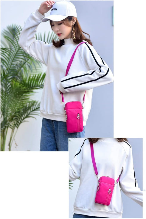 Mobile Phone Purses Bag,Waterproof Crossbody Phone Wallet Case, Cellphone Crossbody with Shoulder Strap,Outdoor Sweat-Proof Running Armbag,Crossbo...