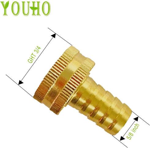 Garden Hose Adapter 5/8" Drip Irrigation Tubing to Faucet/ - Reusable Connector Fittings for Most Rain Bird, Orbit, Dig, Toro 5/8 Hose Barb x 3/4"...