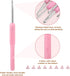 8PCS Crochet Hooks Set Pink Crochet Set Smooth Knitting Needles Kit Silicone Crochet Hook......