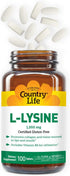 COUNTRY LIFE VITAMINS L-Lysine 1000 Mg with B-6, 2.5 Pounds...