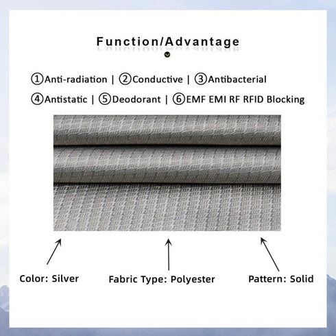 Faraday Fabric Nickel Copper Faraday Blocking Cloth 43.3"x59" Material Protection Fabric for DIY Faraday Cage, Box, Clothes, Curtains...