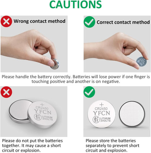 CR2450 Battery 3V Lithium Battery 20 Count Pack CR2450 Batteries - 10 Years Shelf Life - CR 2450 Coin Cell Batteries for Key Fob, Remotes, Flamele...