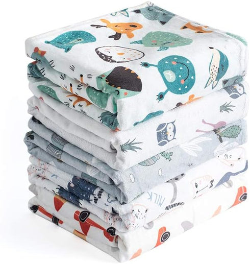 Hofasiii Unisex Boy Girl Lightweight Comfortable Super Soft Plush Minky Baby Blanket in 30’’x40’’,Newborn Receiving Baby Cat Blankets with Dotted ...