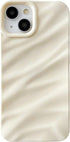 Caseative for iPhone 14 Case,Water Ripple Pattern Curly Wave Shape Soft Compatible with iPhone Case (iPhone 14,White)...