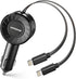 ?Dual Lightning? Retractable Car Phone Charger for iPhone, Small Lightning Car Charger USB C Cigarette Lighter Adapter for Apple iPhone 14 13 12 1...