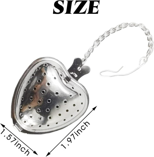 TIHOOD 15PCS Tea Strainer Stainless Steel Mesh Tea Ball Infuser Premium Tea Filter Tea Interval Diffuser with Extended Chain Hook for Loose Leaf T...