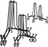 6PCS 3 Size Black Iron Plate Stands for Display 4 6 8 Inch, Decorative Metal Plate Holders for Displaying, Mini Easel Stand, Frame, Book, Card, Pl...