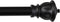 Kenney Kiera Crown Window Curtain Rod, Adjustable Curtain Rod for Windows 28 to 48 Inches, Extendable Curtain Rod Set, Matte Black Curtain Rod...