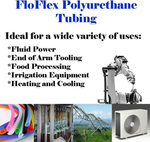 Pneumatic Tube Polyurethane, Black (4MM OD X 2.5MM ID) 10 Meters, (5/32” OD X 3/32” ID) 32.5 Feet, Tubing for Air, Oil, and Fluid Transfer, Air Li...