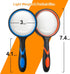 2PCS Upgrade 10X Magnifying Glass, Large Handheld Magnifier Magnafying. Glasses for Kids/Seniors Reading, 3 Inch Shatterproof Lupa Magnify Glass L...