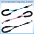 18 Inch Short Dog Leash + Traffic Pet Lead, Strong Nylon + Padded Handle + Well Made Clasp, Great for Medium and Large Dogs Training Walking (Blac...